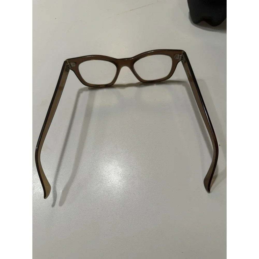 50s Vtg VAM USA Hornrim Eyeglasses Rootbeer Translucent Frames Estate